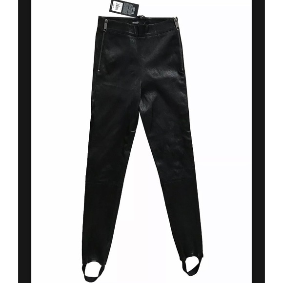 Hudson stretch leather skinny pants